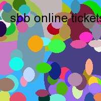 sbb online tickets